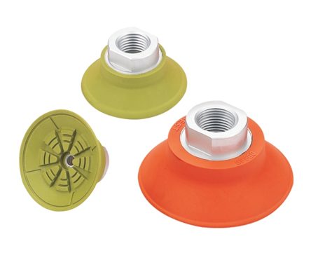 Kết cấu đỡ diện tích lớn bên trong giác hút SFF giúp tăng ma sát khi gắp tấm kim loại