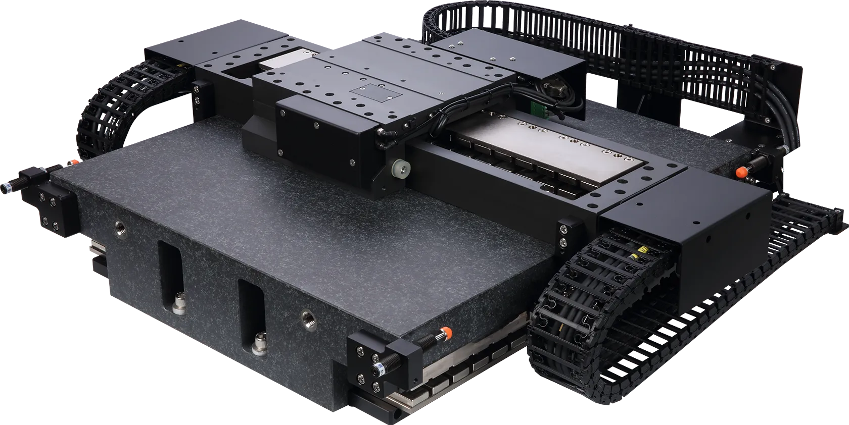 Hệ nhiều trục đặt riêng TOYO Custom Multi-Axis Systems — cụm gantry nano dùng linear motor và ổ đỡ khí
