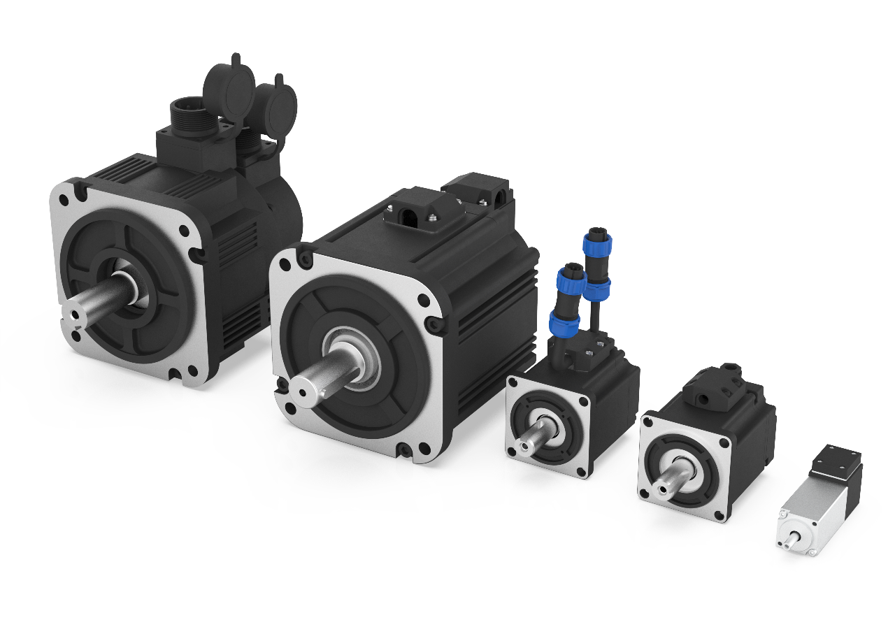 Động cơ servo điện áp thấp Leadshine ELVM series thân ngắn mật độ mô-men cao cho AGV chạy pin