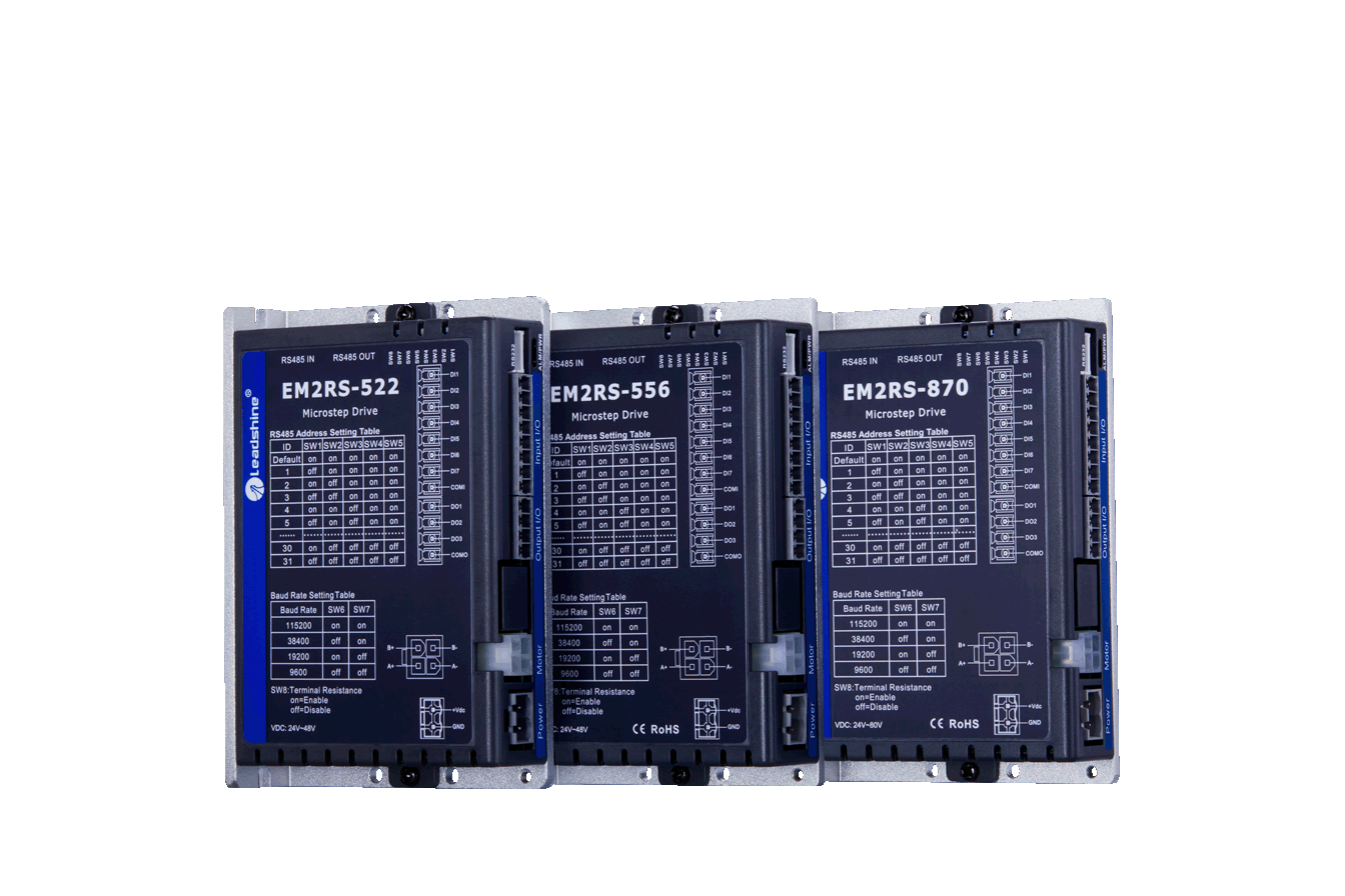 Bộ điều khiển động cơ bước Leadshine EM2RS series giao tiếp RS485 PR mode 16 lệnh