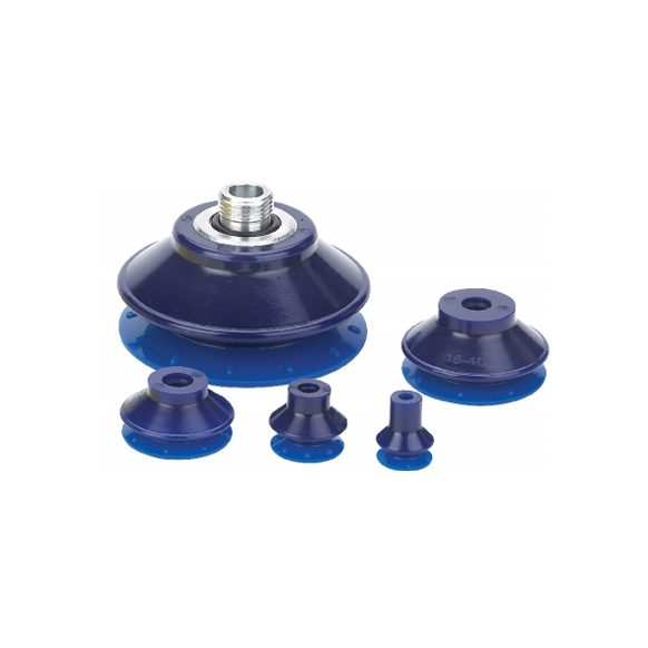 Giác hút ống xếp bằng polyurethane Airbest SBP với 7 cỡ từ 10 mm đến 70 mm